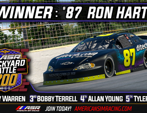 Ron Hart Wins The Brickyard Battle 200!